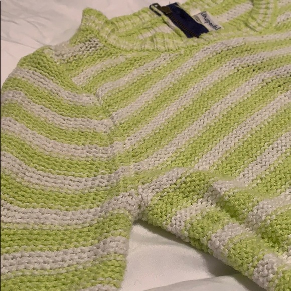 Neon green & white sweater - Picture 3 of 6